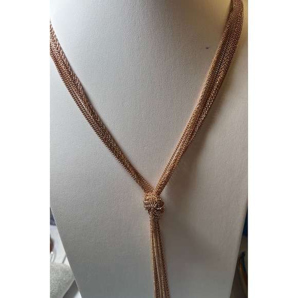 Jewelry - #15. Rose gold-tone multi-strand chain Necklace